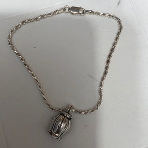 Mignon Faget Silver Tulip Bracelet